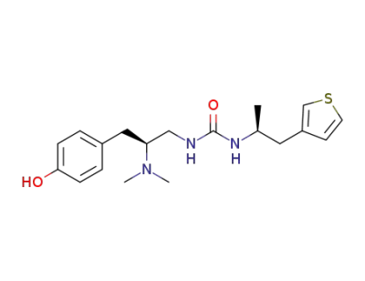 1-[(2S)-2-(dimethylamino)-3-(4-hydroxyphenyl)propyl]-3-[(2S)-1-(thiophen-3-yl)propan-2-yl]urea