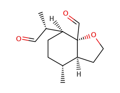 (3aS,4R,7S,7aR)-4-Methyl-7-((R)-1-methyl-2-oxo-ethyl)-hexahydro-benzofuran-7a-carbaldehyde